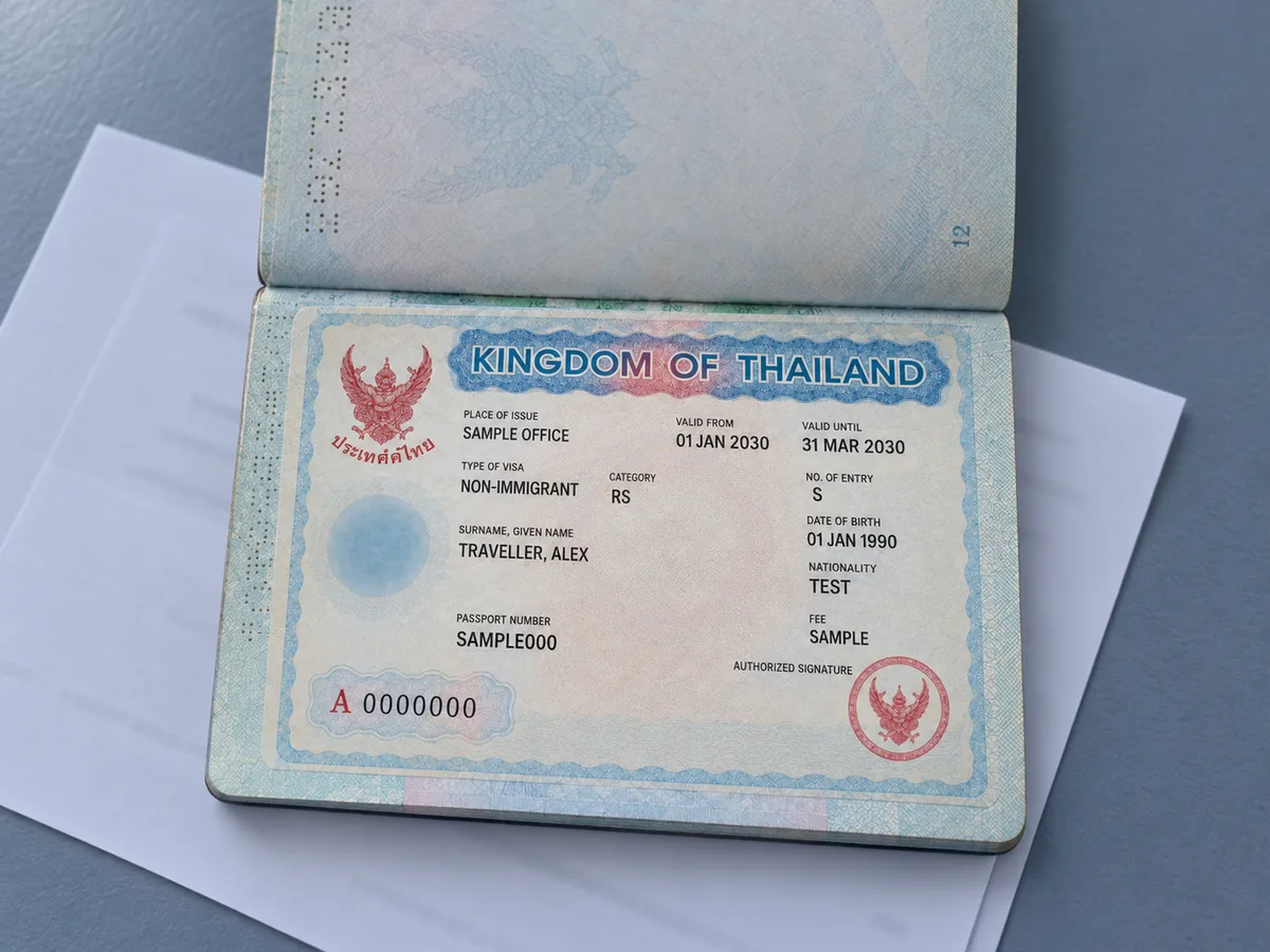 Thailand specialist and purpose-specific visas: passport and supporting paperwork (AI-assisted editorial illustration)