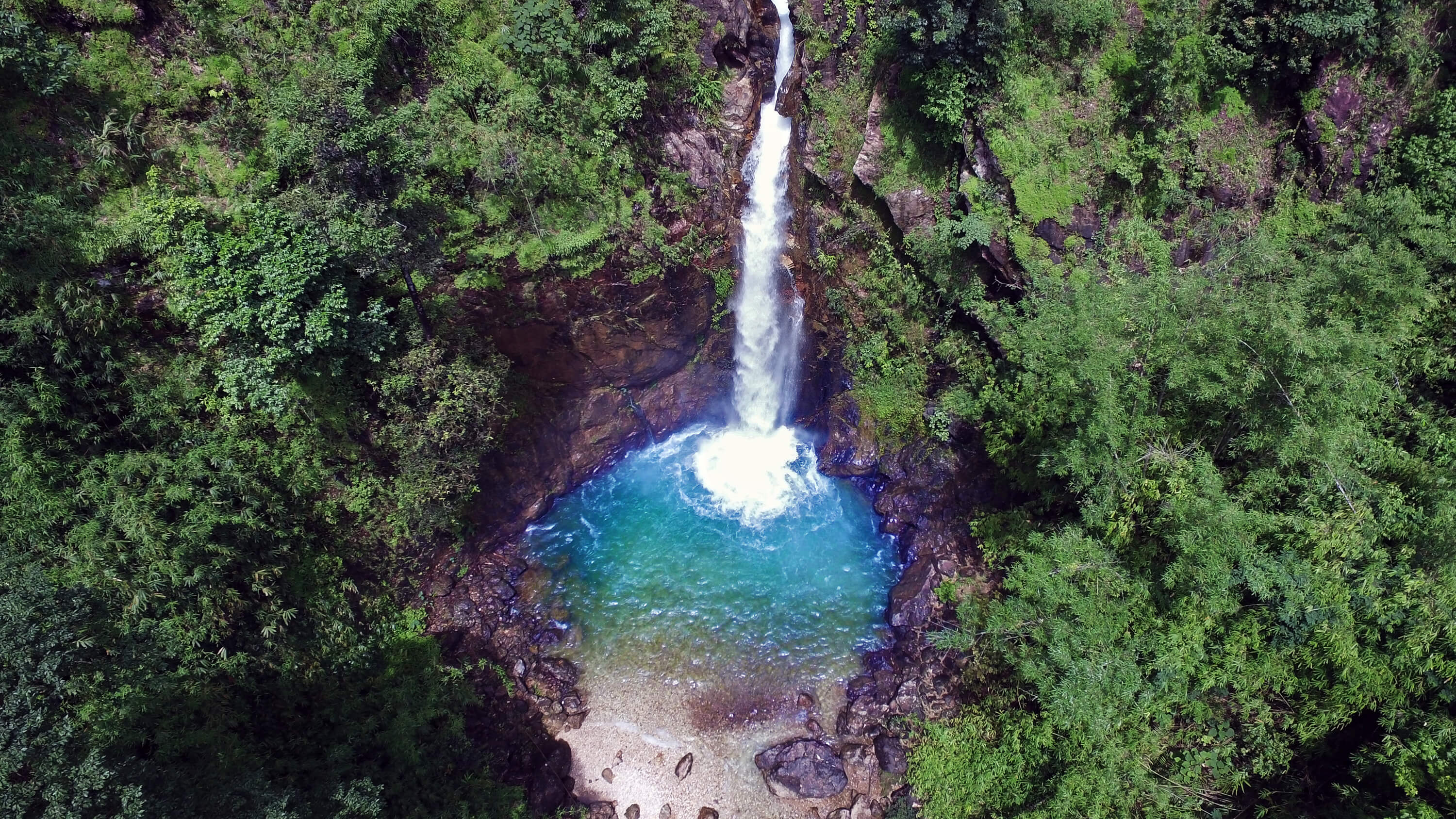 Kanchanaburi waterfall Thong Pa Phum