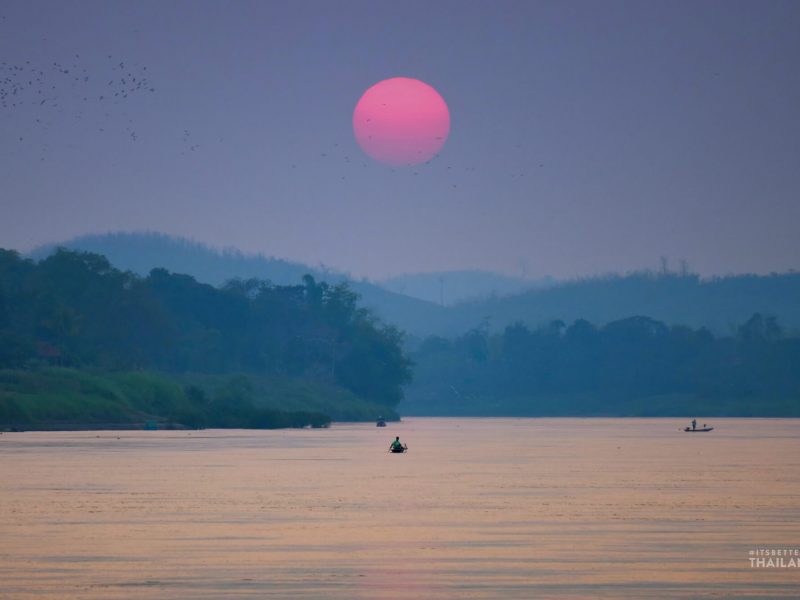 Sunset on the Mekong Chiang Khan, Loei, Thailand