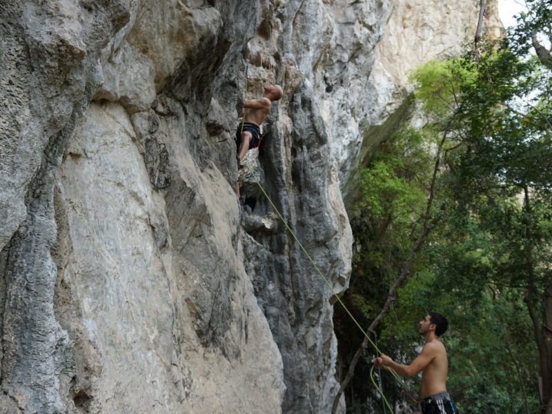 Rock climbing at Railay Beach