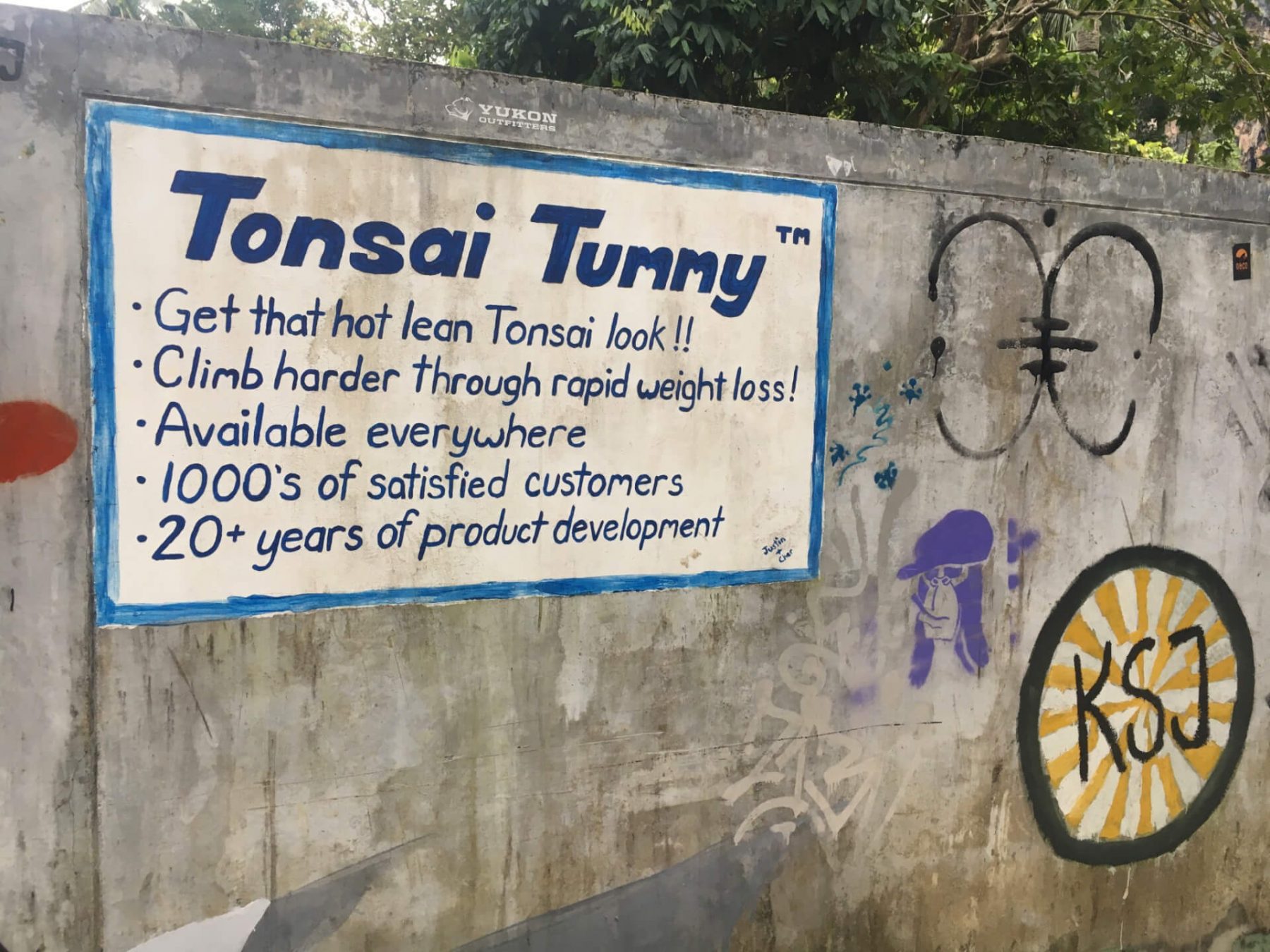 Tonsai Tummy graffiti